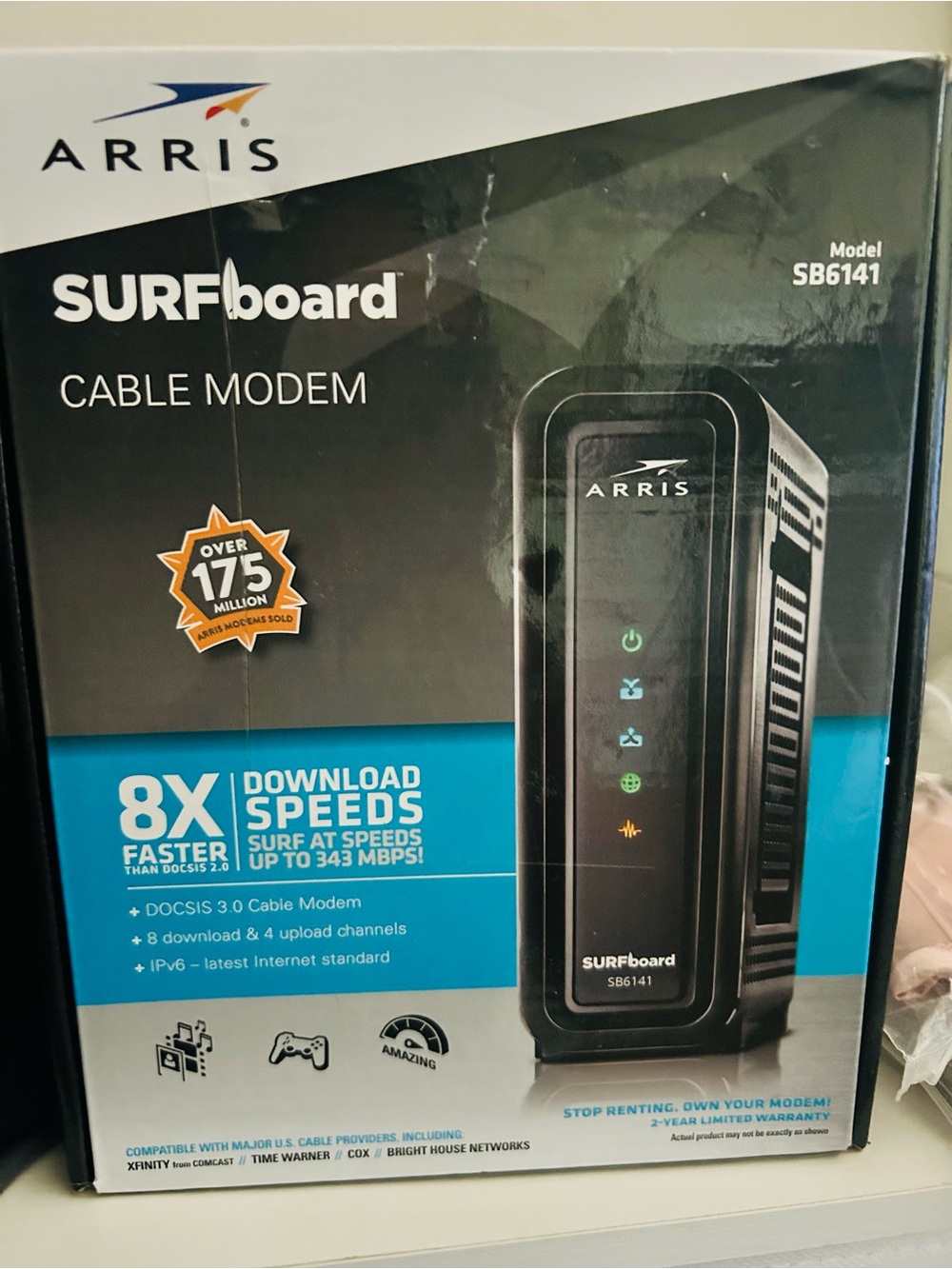 SURFboard SB6141 Black Cable Modem